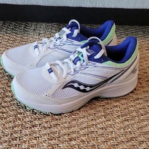 Saucony Women's Cohesion White and Navy Athletic Shoes Size 8